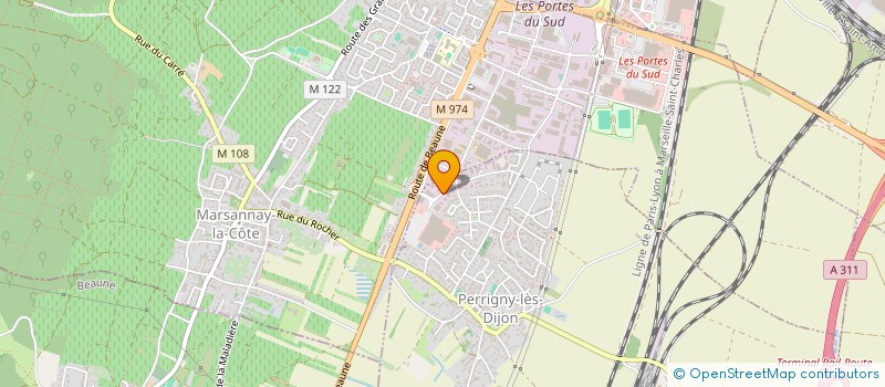 localisation de l'entreprise SCI SUD VIGNERY  PERRIGNY-LES-DIJON