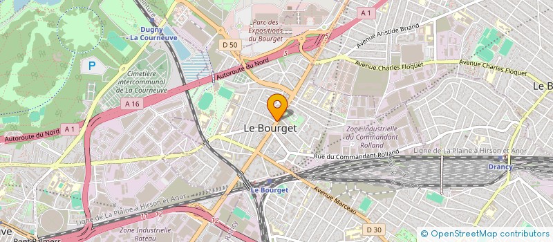 localisation de l'entreprise SCI SUDAGER à LE BOURGET