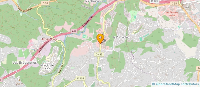 localisation de l'entreprise SCI SUDERA à VALLAURIS