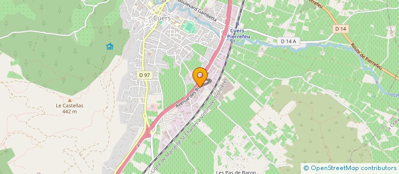 localisation de l'entreprise SCI SUDEX  CUERS