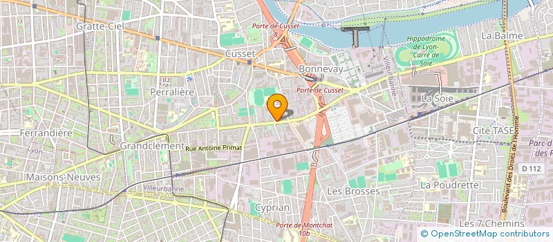 localisation de l'entreprise SCI SUITE VAUBAN  VILLEURBANNE