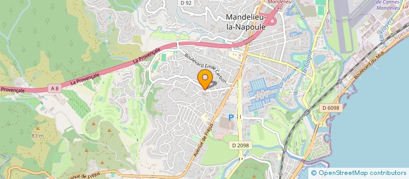 localisation de l'entreprise SCI SULGER EUROPE à MANDELIEU-LA-NAPOULE