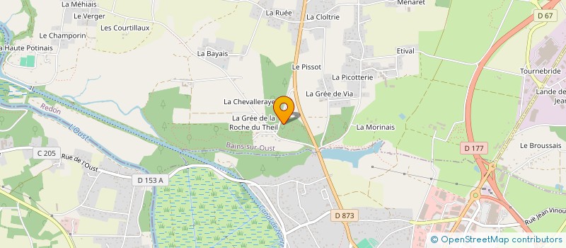 localisation de l'entreprise SCI SULLY ERDRE  BAINS-SUR-OUST