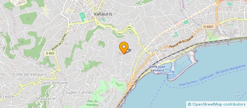 localisation de l'entreprise SCI SUMAI à VALLAURIS