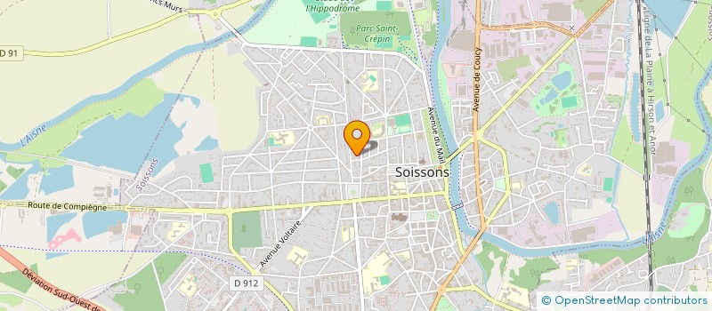 localisation de l'entreprise SCI SUN SETE à SOISSONS
