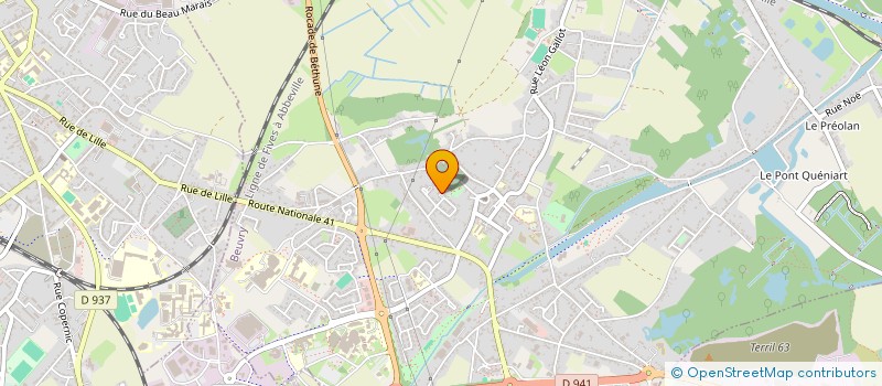 localisation de l'entreprise SCI SUNNY DE LIGHT  BEUVRY