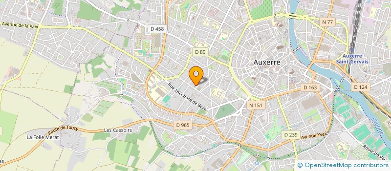 localisation de l'entreprise SCI SUNSHINE  AUXERRE
