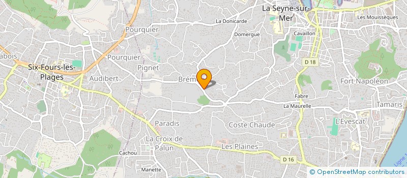 localisation de l'entreprise SCI SUNSHINE  OLLIOULES