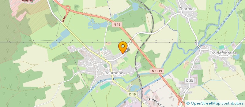 localisation de l'entreprise SCI SUR L'ETANG à BOUROGNE