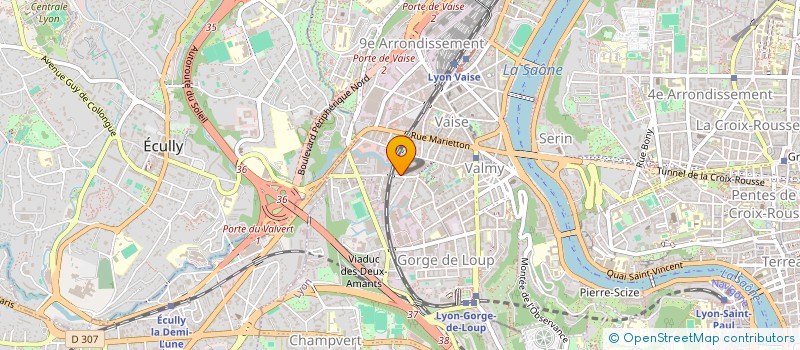 localisation de l'entreprise SCI SUR SAONE  LYON