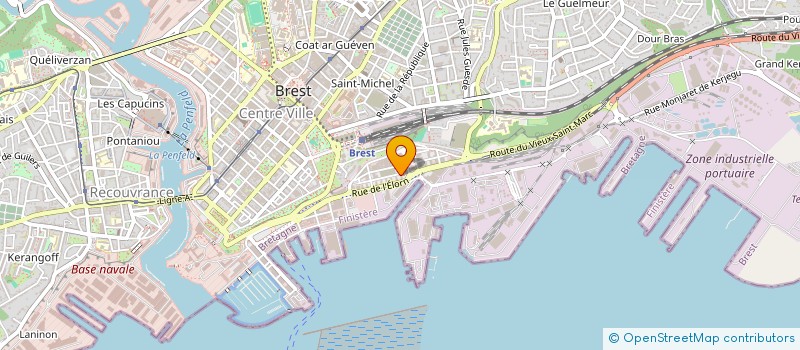 localisation de l'entreprise SCI SURCOUF  BREST