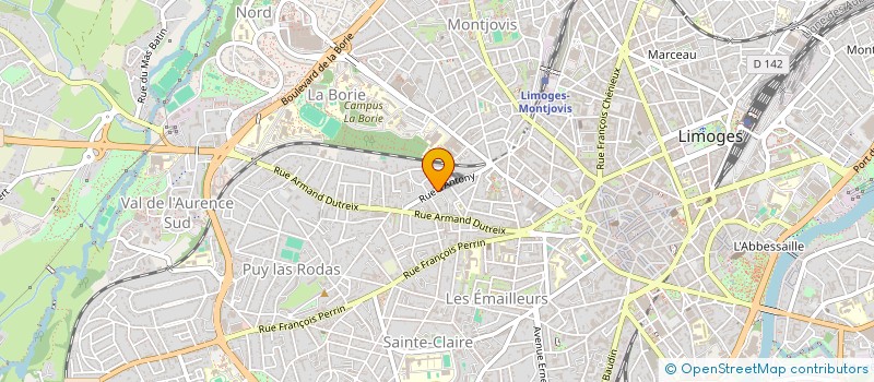 localisation de l'entreprise SCI SURF à LIMOGES