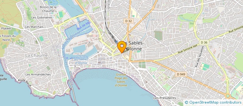 localisation de l'entreprise SCI SURF AND TURF à LES SABLES D'OLONNE