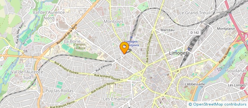 localisation de l'entreprise SCI SURIN BMC à LIMOGES