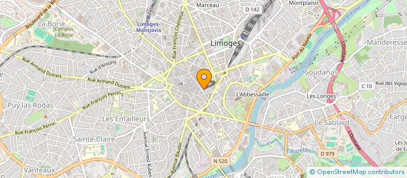 localisation de l'entreprise SCI SUSSAC à LIMOGES