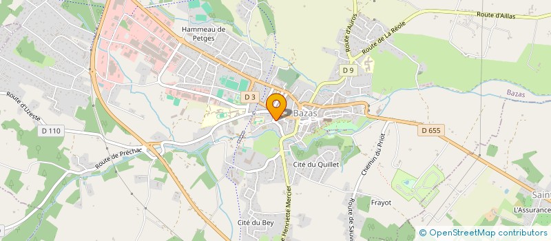 localisation de l'entreprise SCI SUSTAR VANBELLINGEN  BAZAS