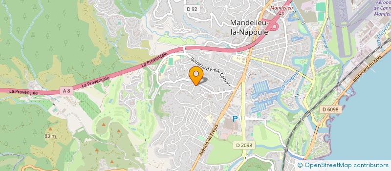 localisation de l'entreprise SCI SUZANNE à MANDELIEU-LA-NAPOULE
