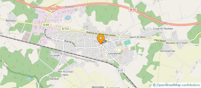 localisation de l'entreprise SCI SUZINAG  PLOUIGNEAU