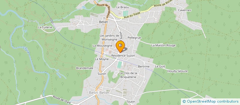 localisation de l'entreprise SCI SUZON  BELIN-BELIET