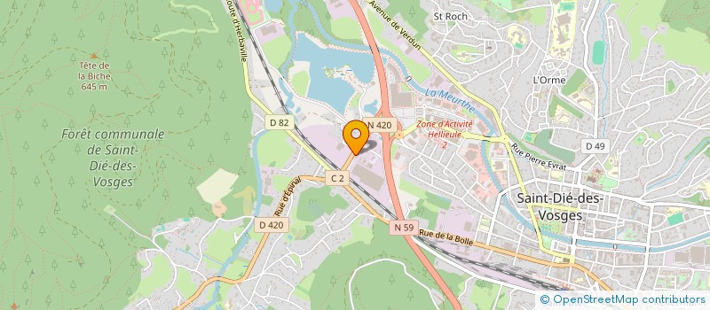 localisation de l'entreprise SCI SVI  SAINT-DIE-DES-VOSGES