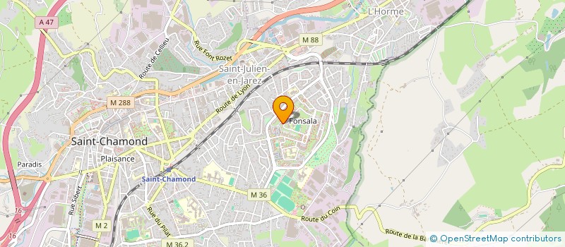 localisation de l'entreprise SCI SWAN  SAINT-CHAMOND