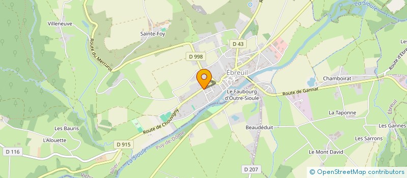 localisation de l'entreprise SCI SWANA  EBREUIL