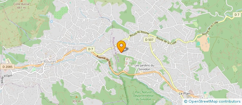 localisation de l'entreprise SCI SYBRIMO à ROQUEFORT-LES-PINS