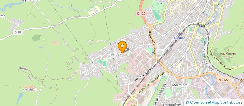 localisation de l'entreprise SCI SYCEBEN 3 à AURILLAC