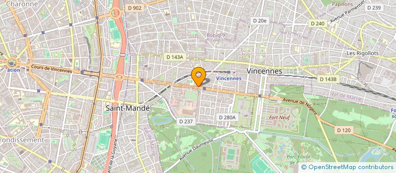 localisation de l'entreprise SCI SYCOMORE à VINCENNES