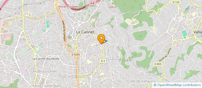 localisation de l'entreprise SCI SYCRI à LE CANNET