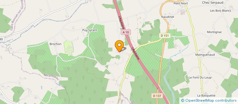 localisation de l'entreprise SCI SYF  SAINT-THOMAS-DE-CONAC