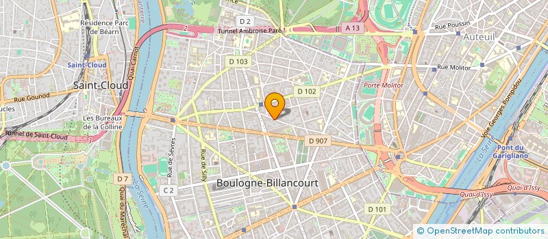 localisation de l'entreprise SCI SYFRA à BOULOGNE-BILLANCOURT