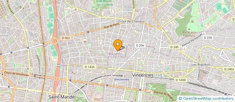 localisation de l'entreprise SCI SYLALB  MONTREUIL