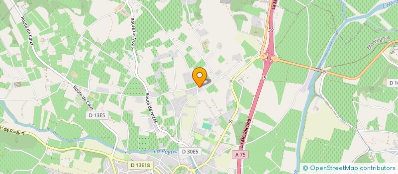 localisation de l'entreprise SCI SYLAM  PEZENAS