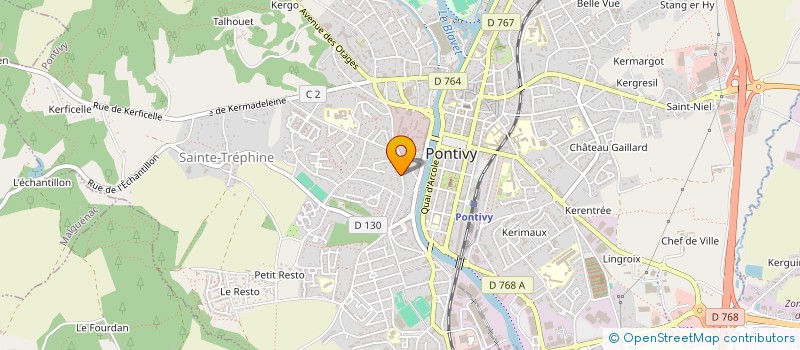 localisation de l'entreprise SCI SYLAUKE  PONTIVY