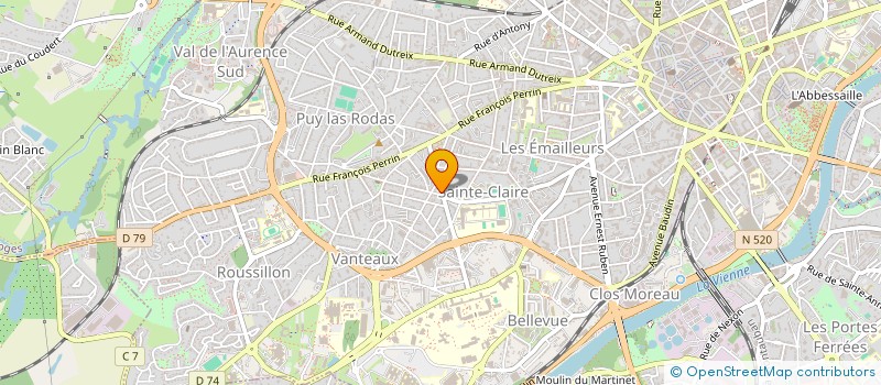 localisation de l'entreprise SCI SYLCED à LIMOGES