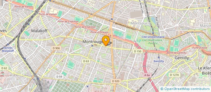 localisation de l'entreprise SCI SYLCO à MONTROUGE