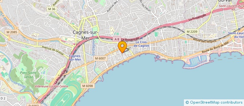 localisation de l'entreprise SCI SYLENJASAB à CAGNES-SUR-MER
