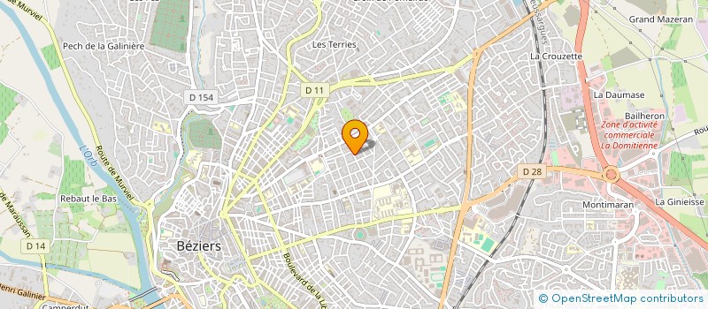 localisation de l'entreprise SCI SYLFRANC  BEZIERS