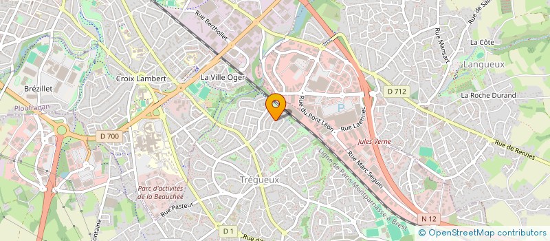 localisation de l'entreprise SCI SYLLES  TREGUEUX