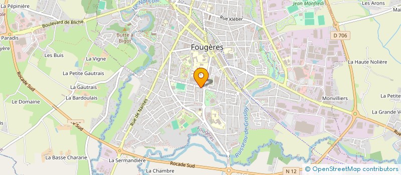 localisation de l'entreprise SCI SYLLOGO  FOUGERES