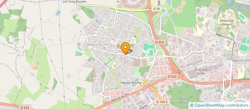 localisation de l'entreprise SCI SYLPHI  BEAUCOUZE