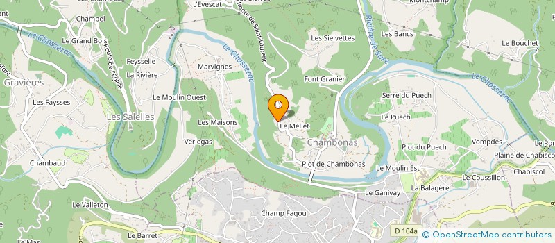 localisation de l'entreprise SCI SYLTEX  CHAMBONAS