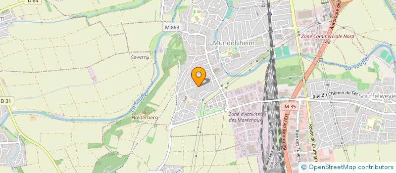 localisation de l'entreprise SCI SYLVELINE  MUNDOLSHEIM