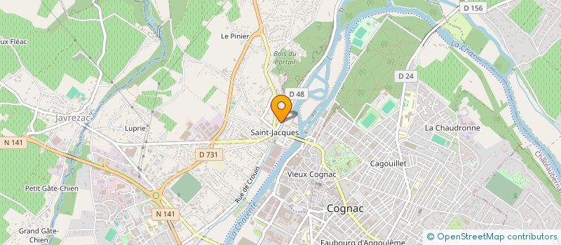 localisation de l'entreprise SCI SYMETH à COGNAC