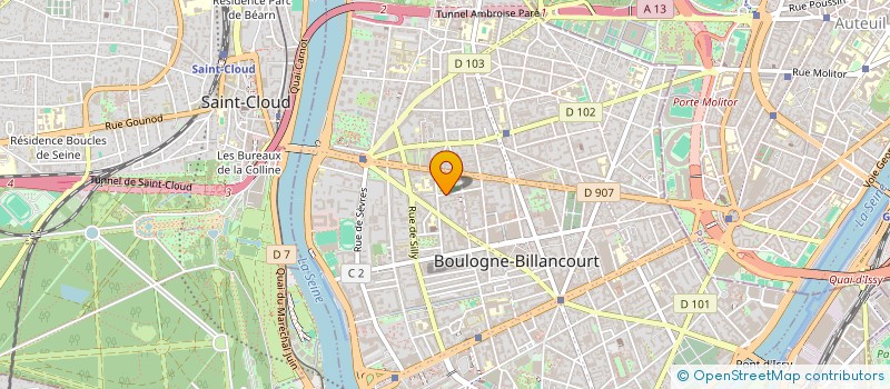 localisation de l'entreprise SCI SYMO  BOULOGNE-BILLANCOURT