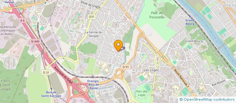 localisation de l'entreprise SCI SYNA  RIS-ORANGIS