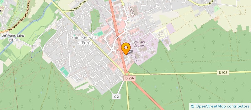 localisation de l'entreprise SCI SYNERGIE  SAINT-GERVAIS-LA-FORET