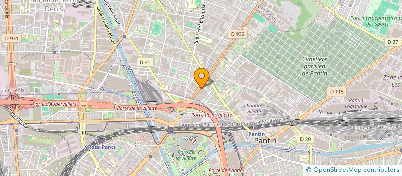 localisation de l'entreprise SCI SYNERGIE XM à PANTIN