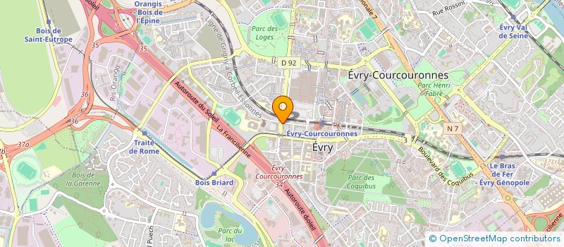 localisation de l'entreprise SCI SYREF 19 à EVRY-COURCOURONNES